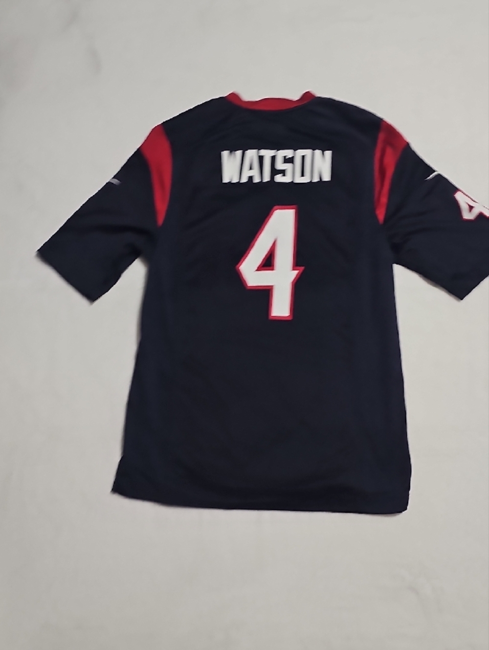 Nike Texans #4 DeShaun Watson Navy and Red Game Jersey - Picture 4 of 6